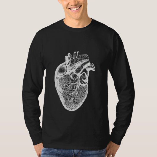 Anatomical Human Heart Illustration Cardiologist V T-shirt (Voorkant)