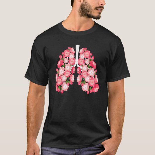 Anatomical Lungs Flowers Medical Science Anatomy T T-shirt (Voorkant)