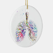 Anatomical Lungs Keramisch Ornament (Rechts)