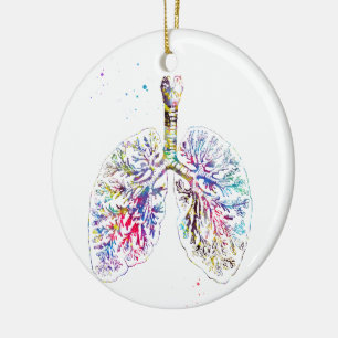 Anatomical Lungs Keramisch Ornament
