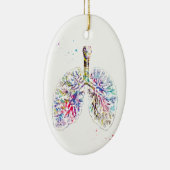 Anatomical Lungs Keramisch Ornament (Rechts)