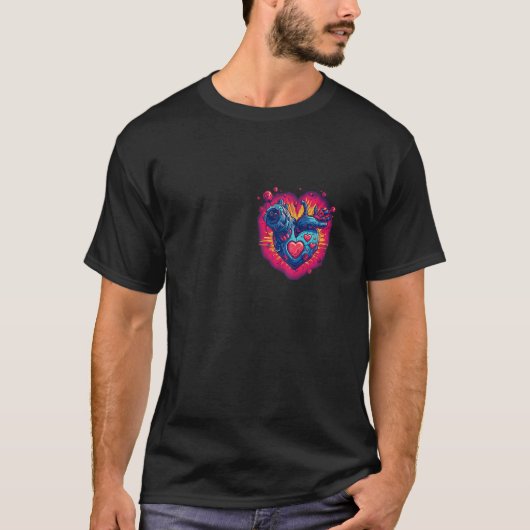 Anatomical Mechanical Heart with Laser Gun Cyberpu T-shirt (Voorkant)