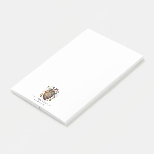 Anatomical Red Heart Illustration Medical Post-it® Notes (Schuin)