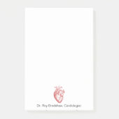 Anatomical Red Heart Illustration Medical Post-it® Notes (Voorkant)