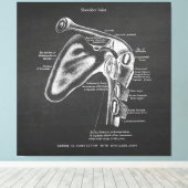 Anatomie Art no.1 Schoudergewricht Canvas Afdruk (Insitu (Houten vloer))