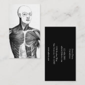  anatomie | B/W Torso (circa 1852) Visitekaartje (Voorkant / Achterkant)