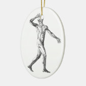  anatomie bij de mens, mannelijke lichaampjes keramisch ornament (Links)