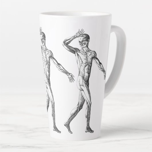  anatomie bij de mens, mannelijke lichaampjes latte mok (Rechterhoek)