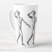  anatomie bij de mens, mannelijke lichaampjes latte mok (Linkerhoek)