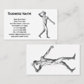 anatomie bij de mens, mannelijke lichaampjes visitekaartje (Voorkant / Achterkant)