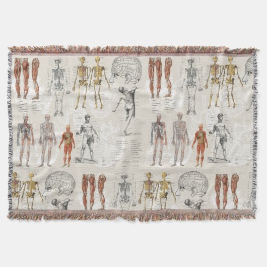  anatomie biologie illustraties deken (Voorkant)