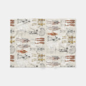  anatomie biologie illustraties fleece deken (Voorkant (Horizontaal))