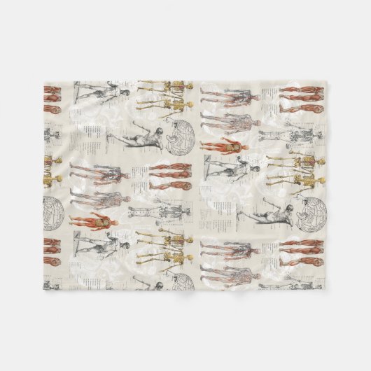  anatomie biologie illustraties fleece deken (Voorkant (Horizontaal))