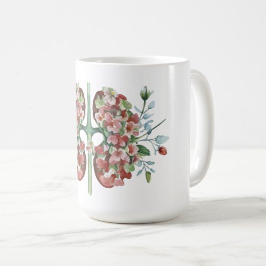 Anatomie bloemennier illustratie koffiemok (Voorkant rechts)