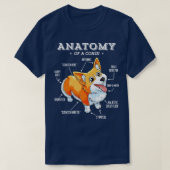 Anatomie Corgi Hond T-shirt (Design voorkant)