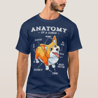 Anatomie Corgi Hond T-shirt