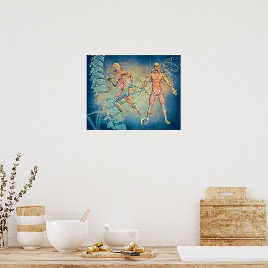 Anatomie digitale kunst poster (Keuken)