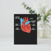 Anatomie-educatie hartdiologie briefkaart (Staand voorkant)