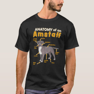 Anatomie en Amerikaanse Staffordshire Terrier T-shirt