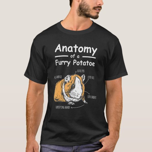 Anatomie Furry Potato Hamster Guinea Pig T-shirt (Voorkant)