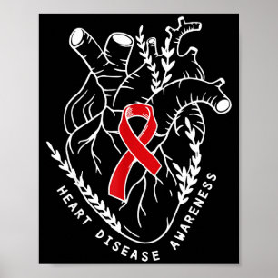 Anatomie Hart Lint CHD Hartziekte Bewustzijn M Poster