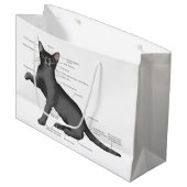 Anatomie Kat Grappig Groot Cadeauzakje (Voorkant Gekanteld)