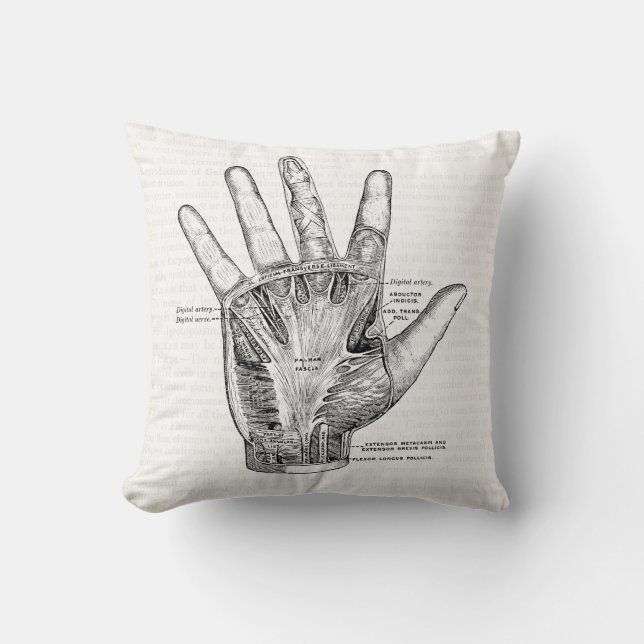  anatomie Kunst Het palm van de hand Kussen (Voorkant)