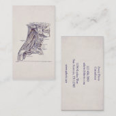 anatomie Kunstnekspier oud papier Visitekaartje (Voorkant / Achterkant)