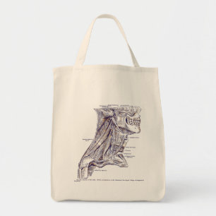anatomie Kunstspieren van de Neck Sepia Tote Bag