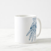 anatomie Kunstspieren van het handblauw Koffiemok (Voorkant rechts)