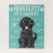 Anatomie labrador retriever zwart lab hond eigenaa legpuzzel (Verticaal)