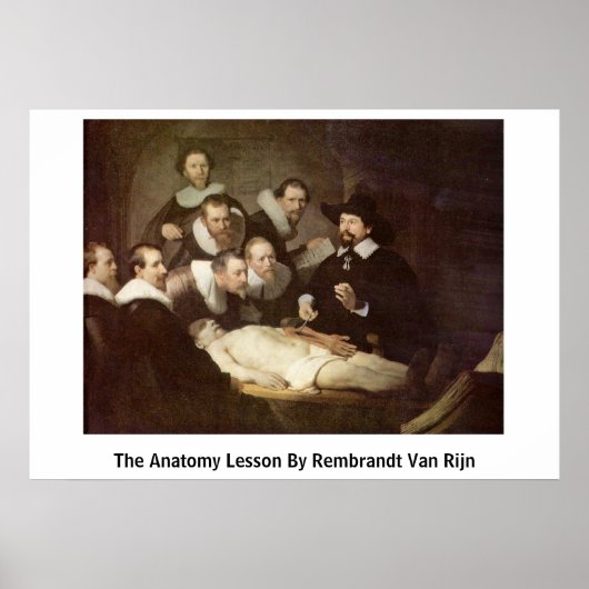 Anatomie les door Rembrandt van Rijn Poster (Voorkant)