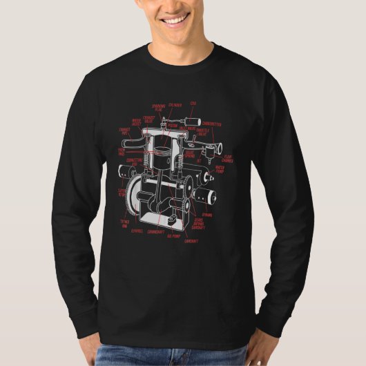 Anatomie motorsysteem 2022 voor mannen W T-shirt (Voorkant)