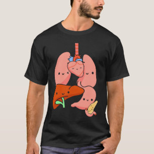Anatomie Physiology Heart Lungs Vital Organs Illus T-shirt