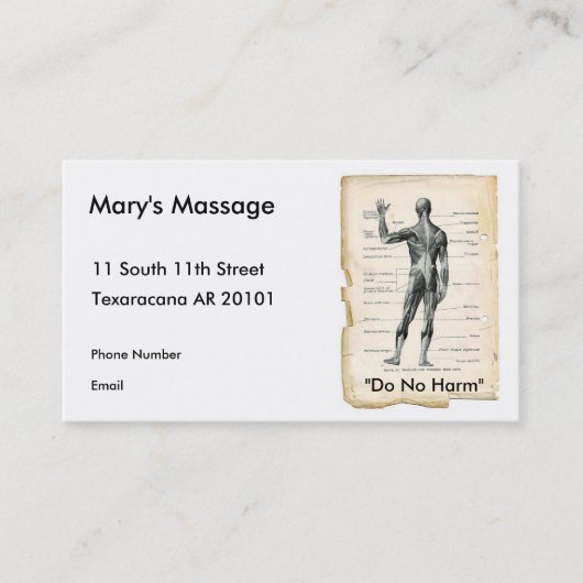 Anatomie Posterior Afsprakenkaartje (Voorkant)