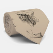 Anatomie Print Stropdas (Opgerold)