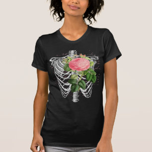anatomie   Ribben met Bloemen T-shirt