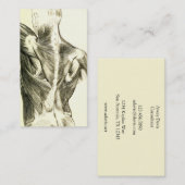  anatomie | Rugspieren (ongeveer 1852) Visitekaartje (Voorkant / Achterkant)