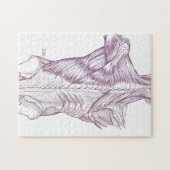 anatomie Rugspieren Paars Legpuzzel (Horizontaal)