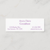  anatomie | Rugspieren | Paars Mini Visitekaartje (Achterkant)