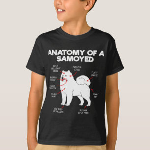 Anatomie Samoyed Dog Hondenliefhebber Doggy Samoye T-shirt