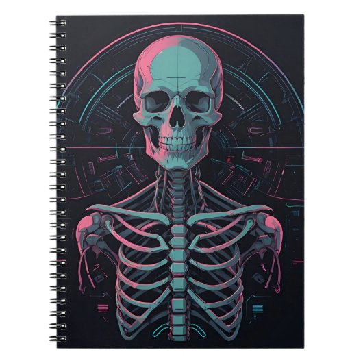 Anatomie Skelet Cyber Art Notitieboek (Voorkant)