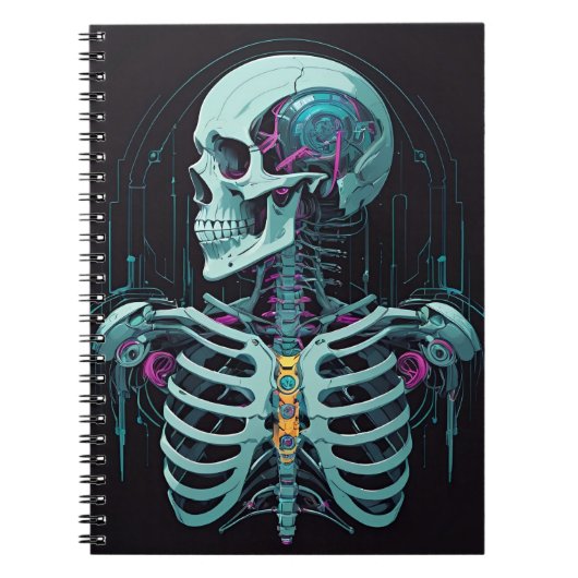 Anatomie Skelet Cyber Art Notitieboek (Voorkant)