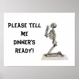 anatomie skelet, honger poster