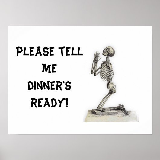 anatomie skelet, honger poster (Voorkant)