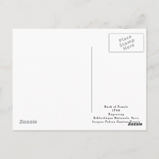 Anatomie/skelet van Vrouw RugBriefkaart Briefkaart (Achterkant)