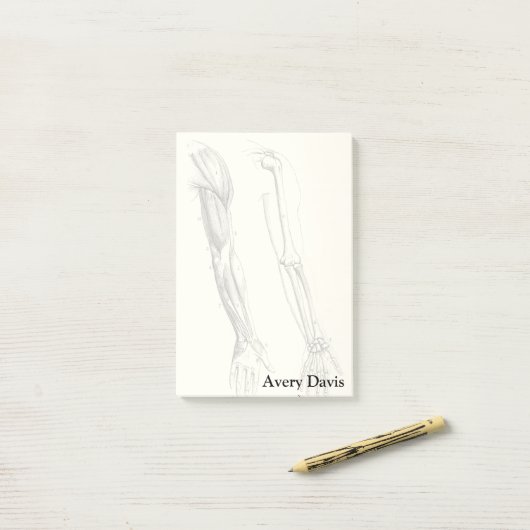  anatomie | Spier en Bot van de Arm Post-it® Notes (Op bureau)