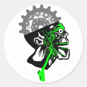 Anatomie - Steampunk Gears Skull Stickers