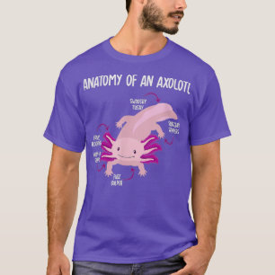 Anatomie van Axolotl voor kinderen van waterdieren T-shirt