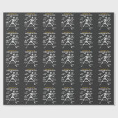 Anatomie van Braziliaanse Jiu Jitsu Fighter Skelet Cadeaupapier (Vlak)